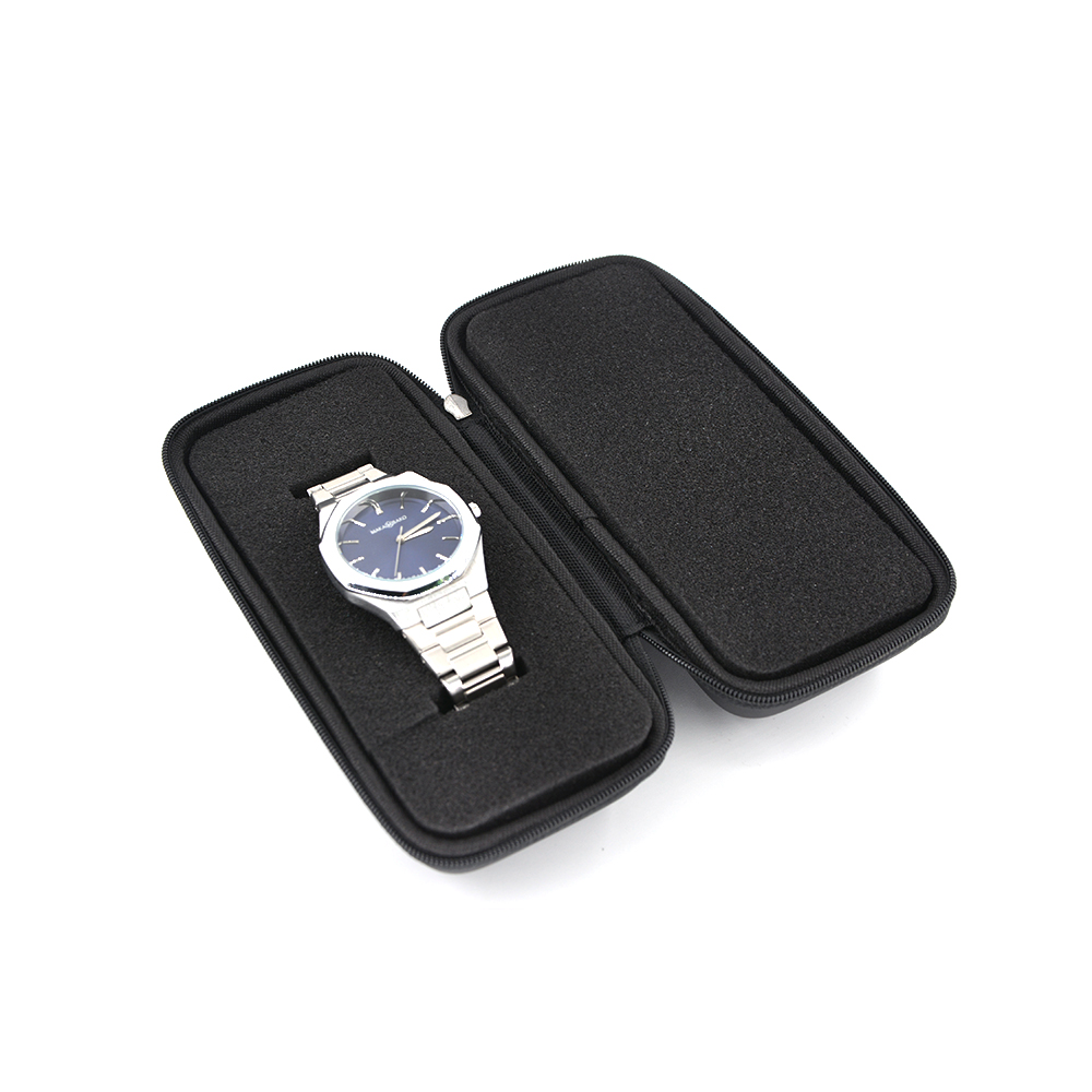 Wristwatch Smart Watch Storage Carry Case Display PU Leather Zipper EVA Watch Case Portable
