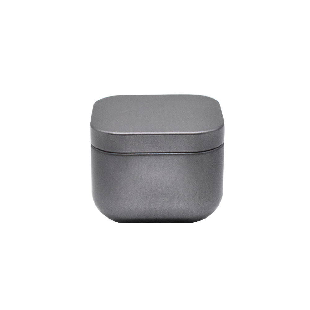 High Quality Mini Portable Gray Storage Spice Gift And Crafts Tea Presentation Box Metal Tin Packaging