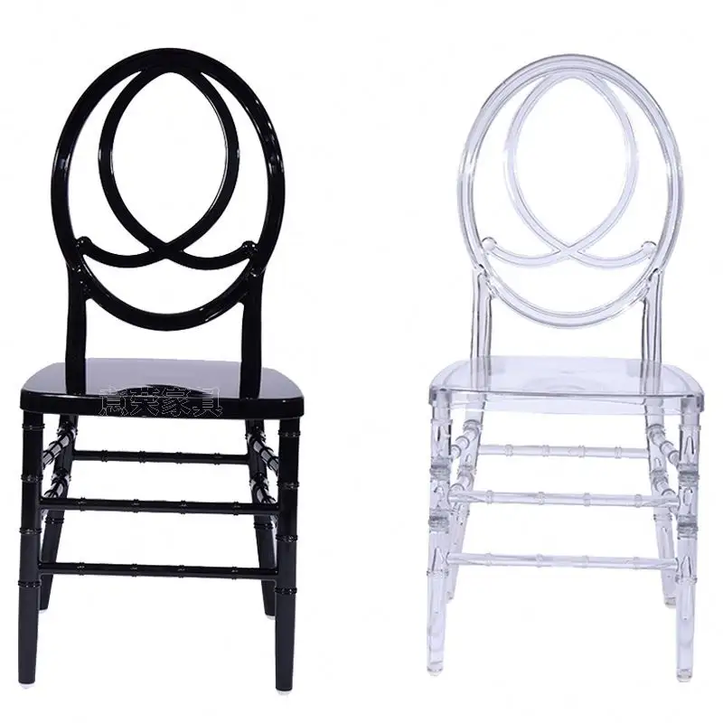 Yinma furniture chiavari chairs clear Plastic with cushion