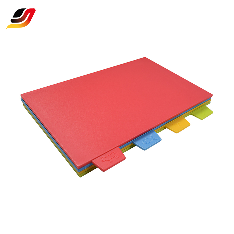 hot sale different color index plastic kitchen cutting board set of 4
