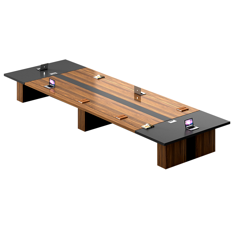 Walnut Color Thickening Of The Desktop Modern Conference Table Solid Wood