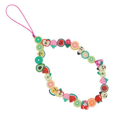 Free Shipping New Colorful Cellphone Strap Anti-lost Lanyard Acrylic Beads Pearl Charm Mobile Phone Chain for Women Girl Jewelry