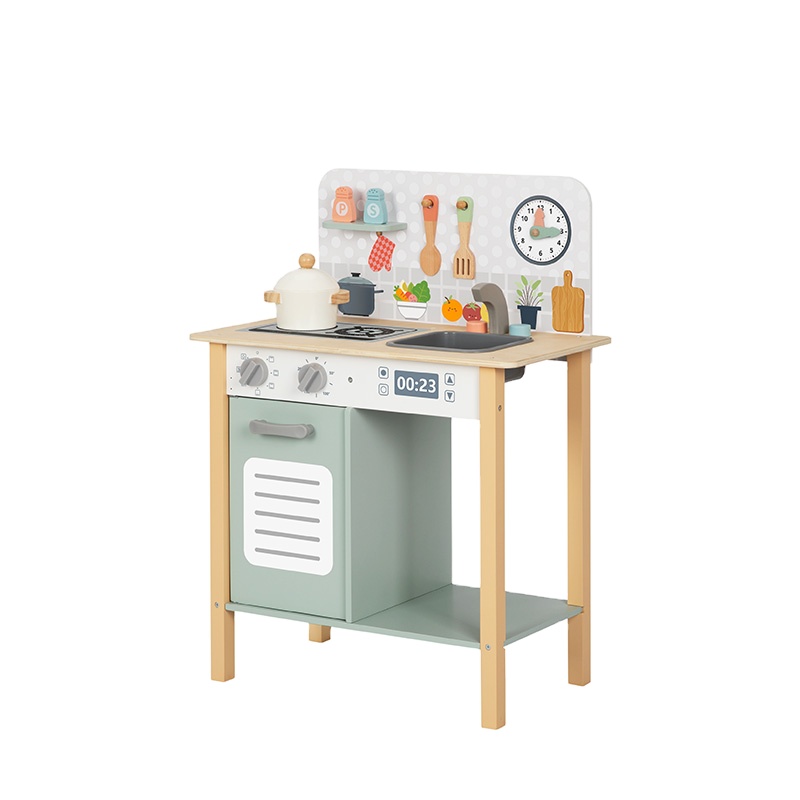 Pretend Play Toys Wooden Simulation Tools Cooking Wooden Multifunctional Kitchen Children's Cooking and Boiling Toy Set.