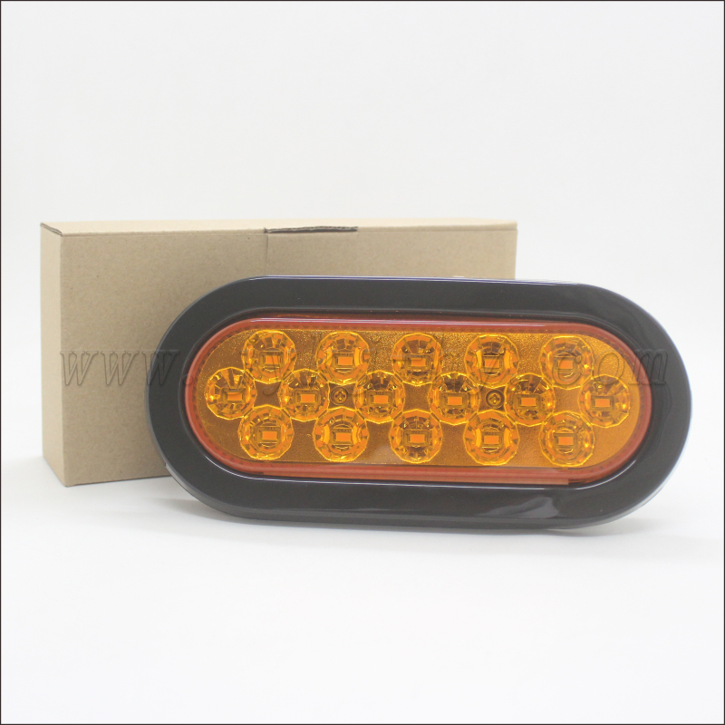 LED Янтарный 6 дюймов Овальный Грузовик Трейлер RV лодка яхта автомобиль поворотные задние фонари