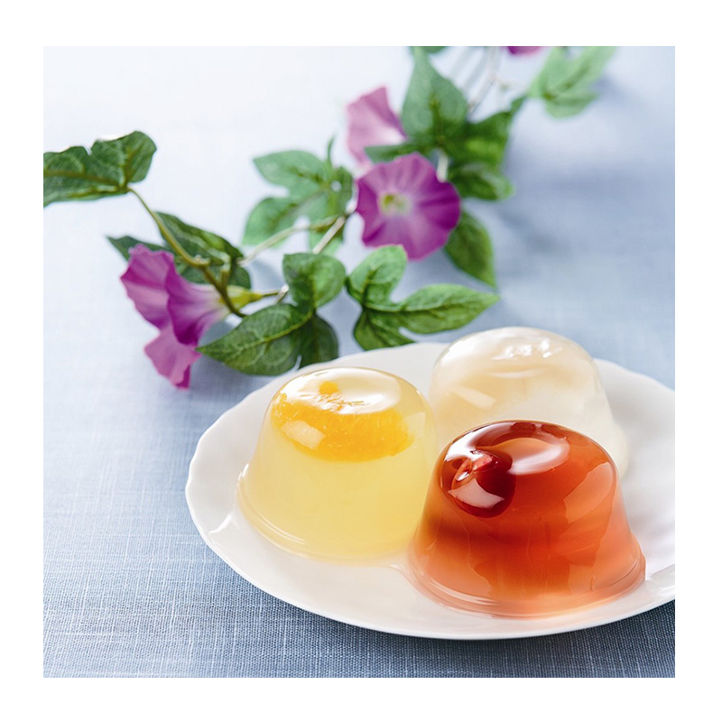 Japanese natural taste and cute-designed yummy mixed fruit jelly pudding