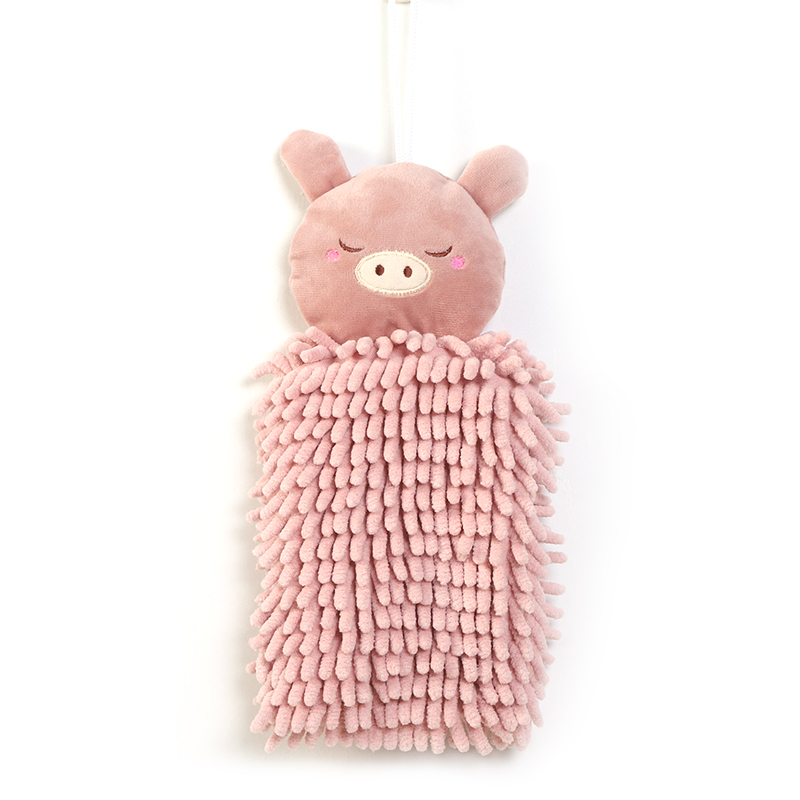 Best Selling Cute Cartoon Accessories Fluffy Chenille Hand Towel Ultra-Absorbent Coral Fleece Hand Drying Towels