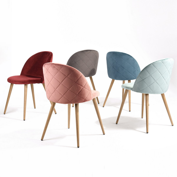 Set of 2 Velvet Modern Leisure Chair Armless Wingback Chairs Table Chairs and Restaurant Sets for Restaurants and Hotel