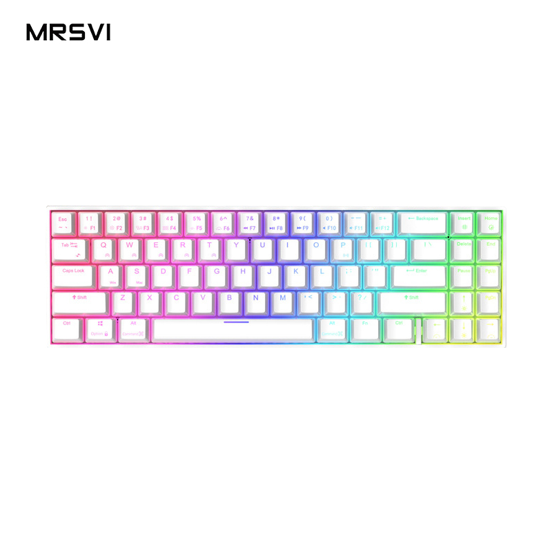Hot Selling RK71 Wireless Mechanical Keyboard RGB 71 Keys BT/Wired Dual Mode Mechanical Gaming Keyboard