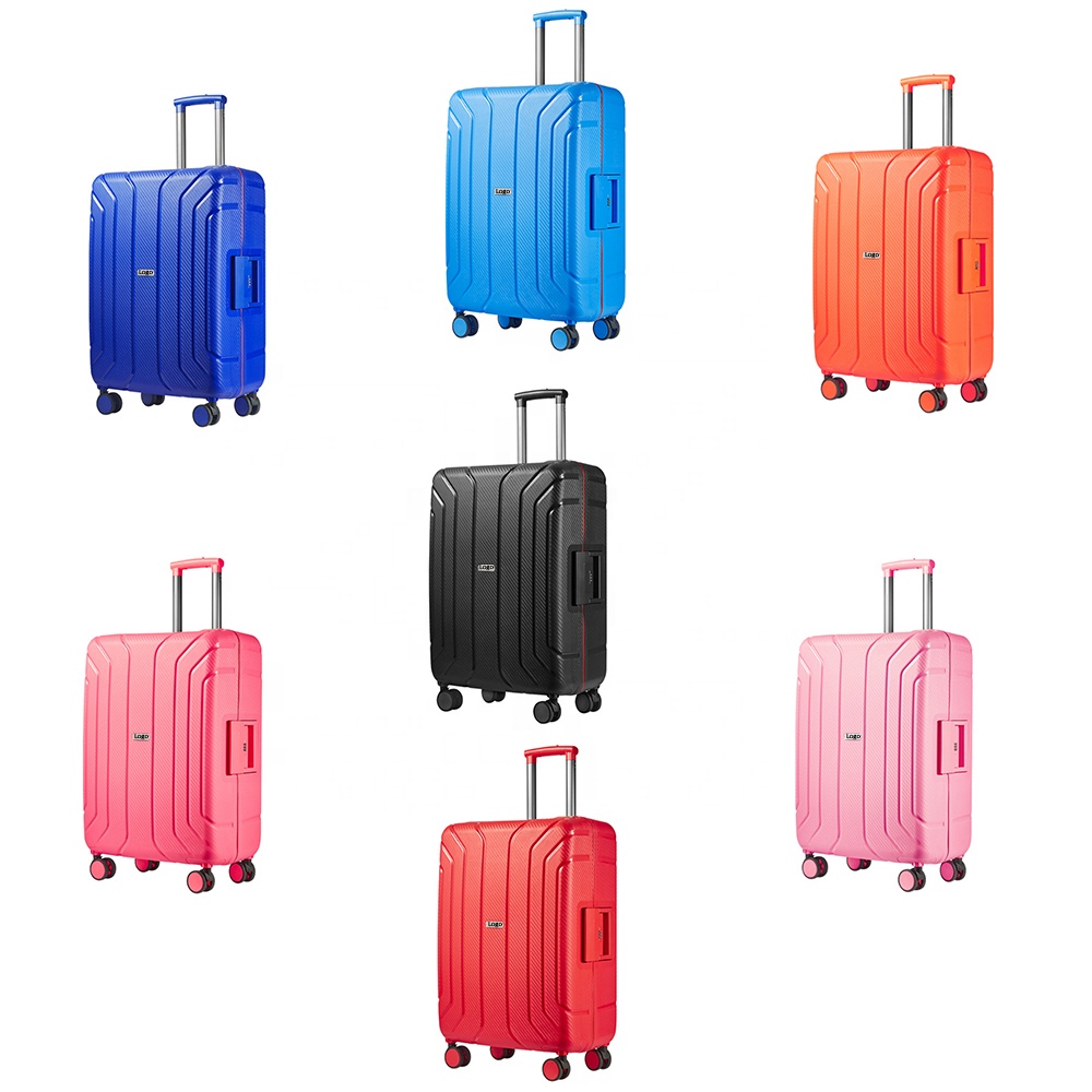 New Style High Quality Customized Black 20" Pp Lightweight Luggage For Promotion