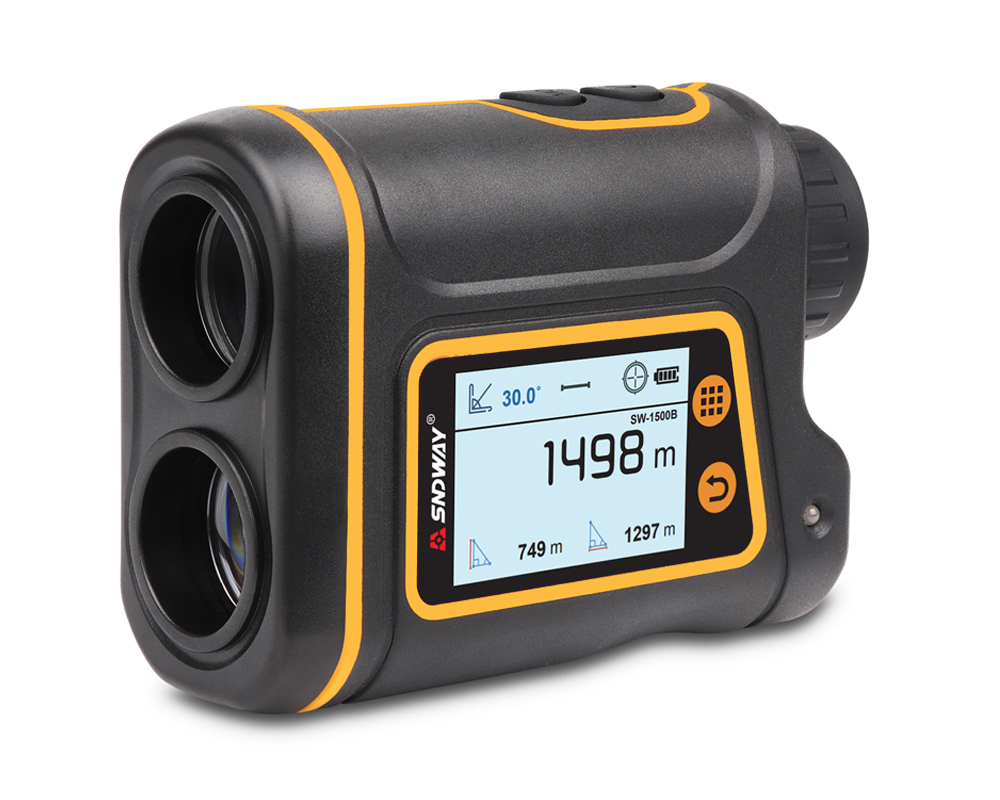 SNDWAY SW-1500B 1500 м, ЖК-дисплей, высокое качество, многофункциональный дальномер, мини-охотничий дальномер для гольфа, лазерный дальномер