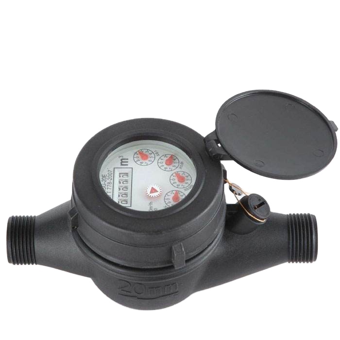 DN15-25 Plastic nylon black color Water Meter
