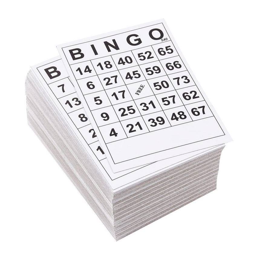 YUANHE 3-60 Pack, 180 Cards Total Disposable Bingo Game Card Sets