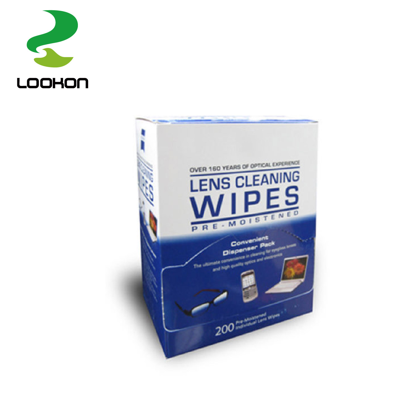 Lookon 50pcs/box Individual Package Cloth Tissues Eyeglasses Cleaning Anti-fog Spectacles Glasses Lens Wipes