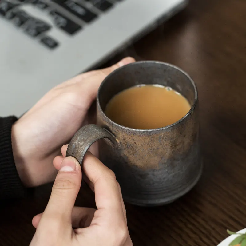 Ceramic Mugs Water Cups Sets Japanese Style Ceramic Clay Tea Service Arabic Espresso Coffee Cup