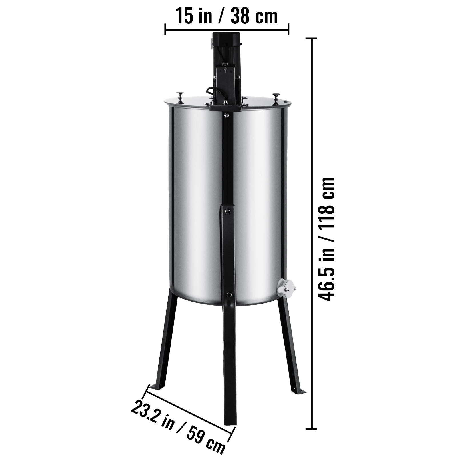 SIHAO Stainless Steel Brand New Large 3 Frame Electric Honey Extractor