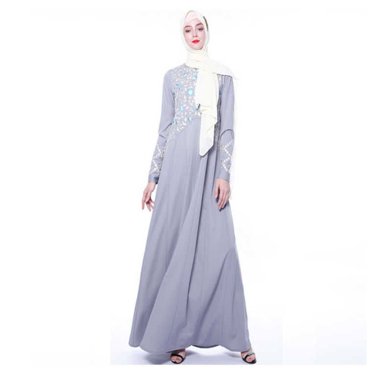 Новое вышитое мусульманское женское мусульманское платье abaya