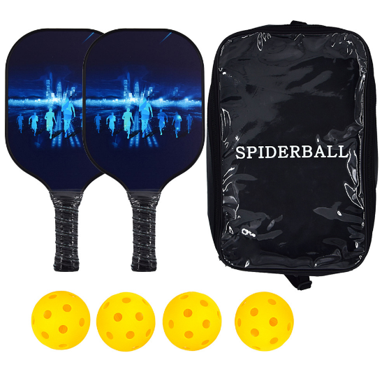 pickleball paddle set with fashion hot style outdoor sports products material Carbon Fiberglass Polypropylene