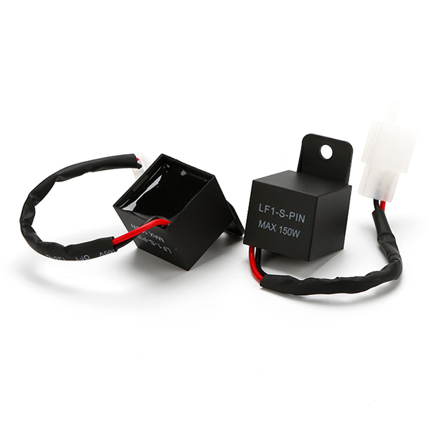 Products motorcycle LED flasher 2 feet with wire flashing relay 12V150W waterproof with fixed back