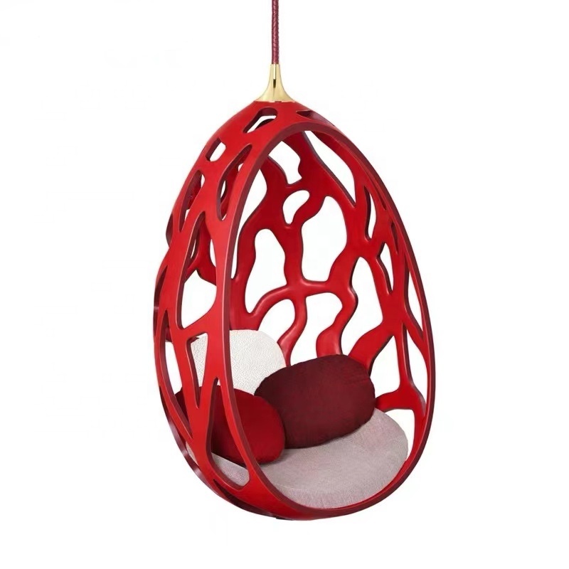 2022 new design living room furniture fiberglass egg pod hanging chair