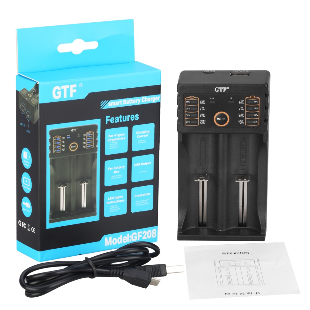 Battery Charger, Charging 18650 1.2V 3.7V 3.2V AA / AAA 26650 10440 16340 25500 NiMH Lithium Battery