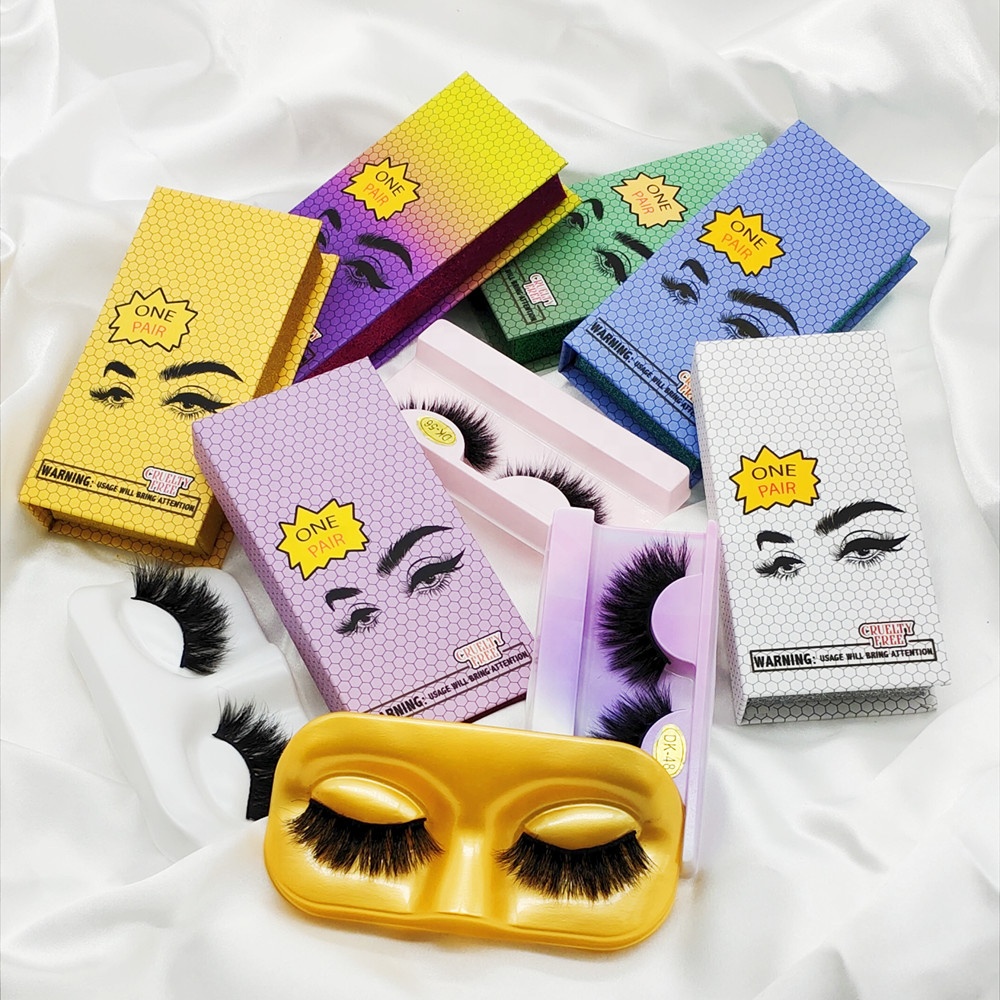 8D Faux Mink Fake Eyelashes 100% Handmade Soft Reusable eyelashes