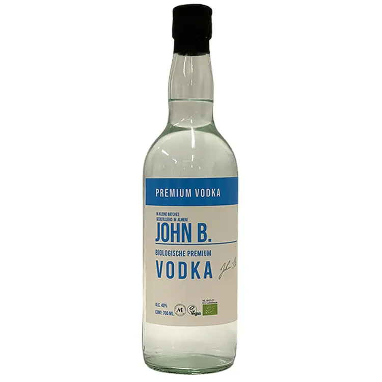 Premium Vodka Bottle 700ml Brand John B. Organic Certified