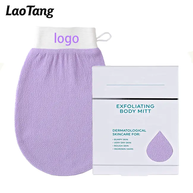 Hot Sale Colorful 100% Natural Fiber Original Exfoliating Bath Body Scrub Mitt Kessa Hammam Scrubbing Glove