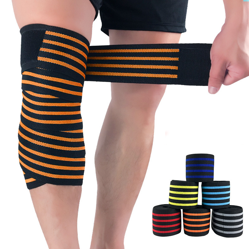 Customized Logo Weightlifting Knee Straps for Squats Cross Training Knee Wraps