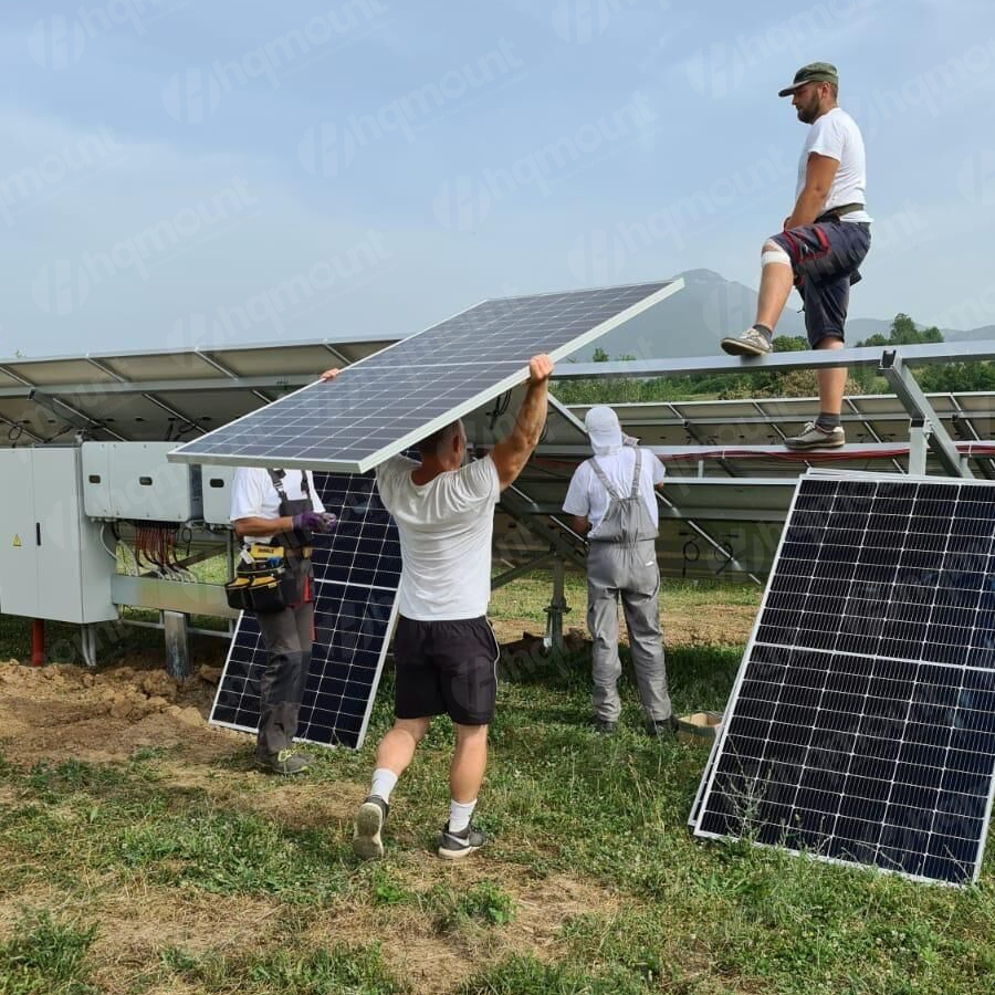 3MW Easy To Install Aluminum solar Panel Ground Mounting Structure Pv solar Racking System For Ground