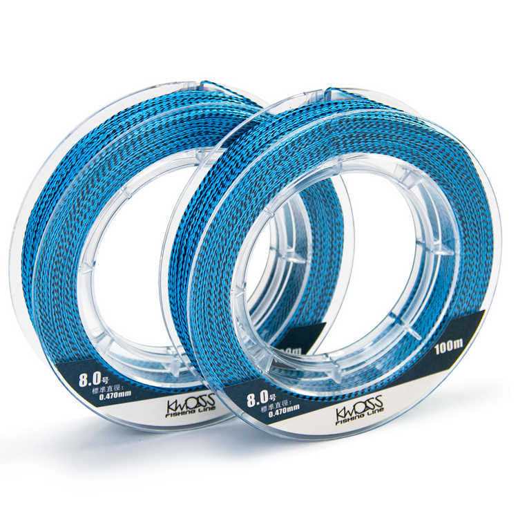 Fishing Equipment Supplier 100m Blue Speckle Line Fishing Thread PE Braided Line Fishing