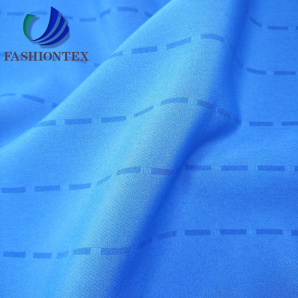 Fashiontex cation strip 4 way stretch fabric polyester spandex mixed fabric