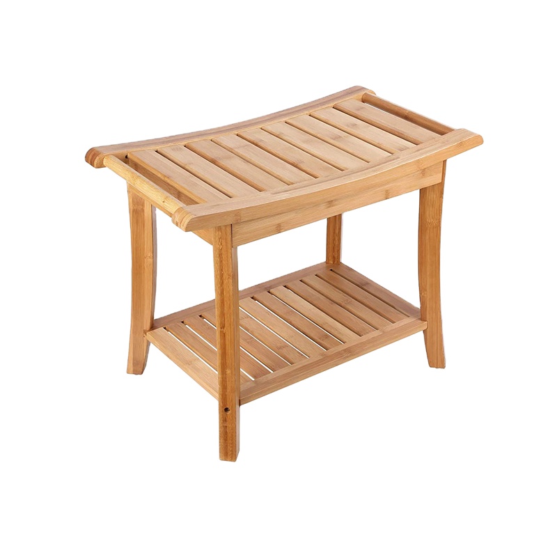 Китайская Фабрика оптовая продажа 2-х уровневые ванная комната bamboo Деревянный компьютерный стол стул для душа Бамбук Душевая скамья