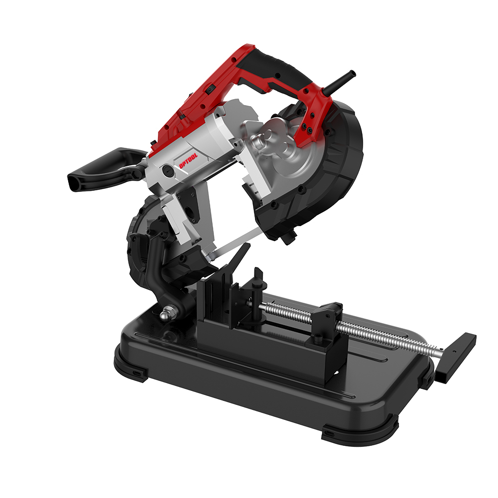 Portable 1100W Electric Horizontal Band Saw Industrial Grade Economical for Wood and Metal Cutting