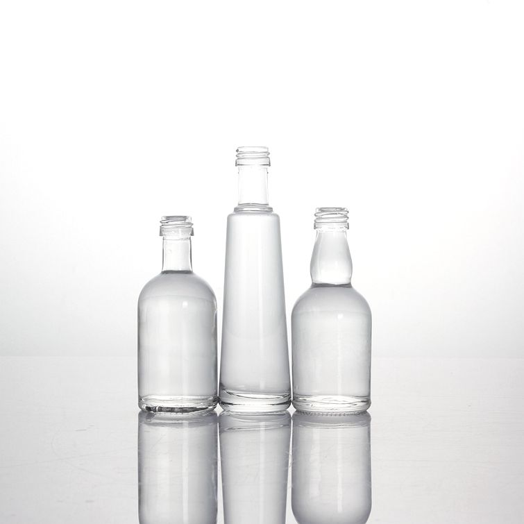 Индивидуальные прозрачные стеклянные бутылки 50 мл 5cl для водки, Джина, бренди, текилы с алюминиевыми колпачками