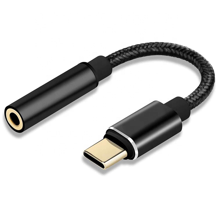 Hifi DAC плетеная гарнитура Micphone USB Type C на 3,5 мм аудио кабель-адаптер для Pixel Google