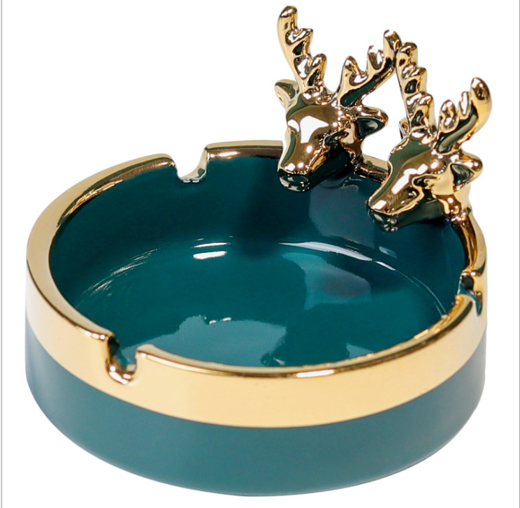 Size round bone China ashtray Custom cigar ashtray ceramic cigar ashtray