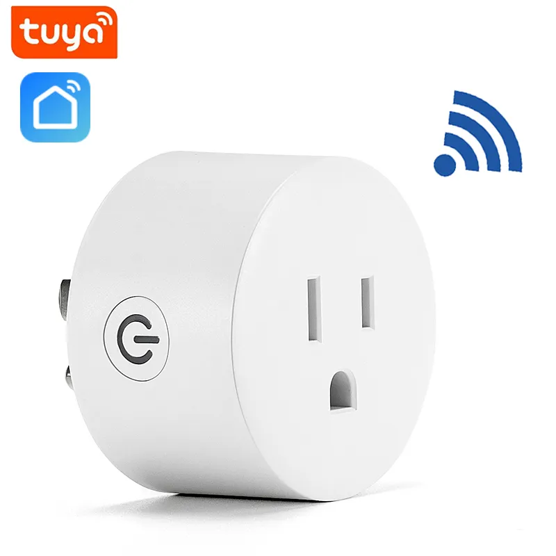 Mobile phone APP Remote Control US Tuya Smart Home WiFi Socket Plug with Amazon Alexa voice control timing schedule