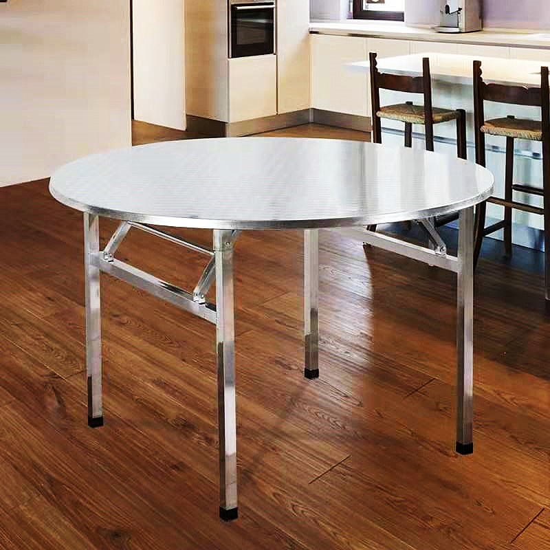 Foshan Furniture supplier silve banquet wedding table hotel stainless steel folding tables