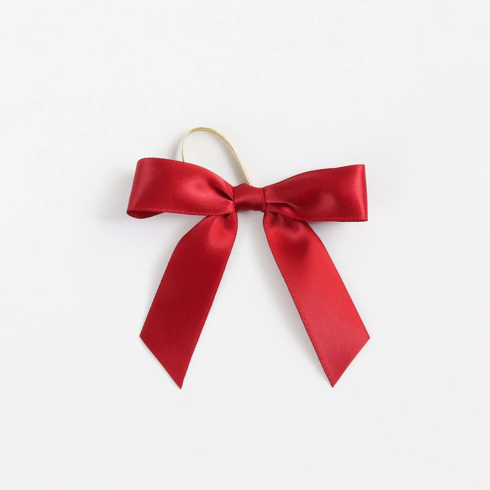 Most popular red ready pre made perfume bottle satin ribbon bow tie with elastic band
