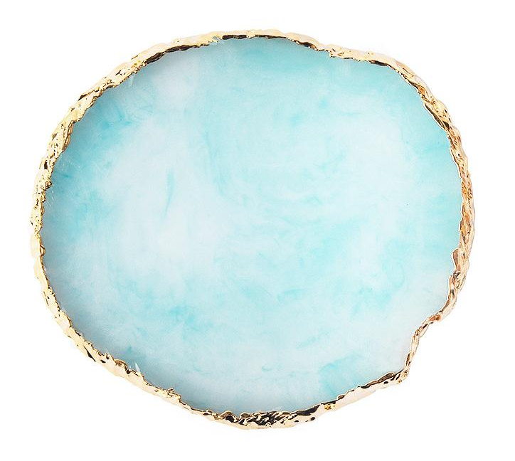 Nature Nail Art Display Japanese Style Colorful Nail Round Agate Stone Nail Painting Palette