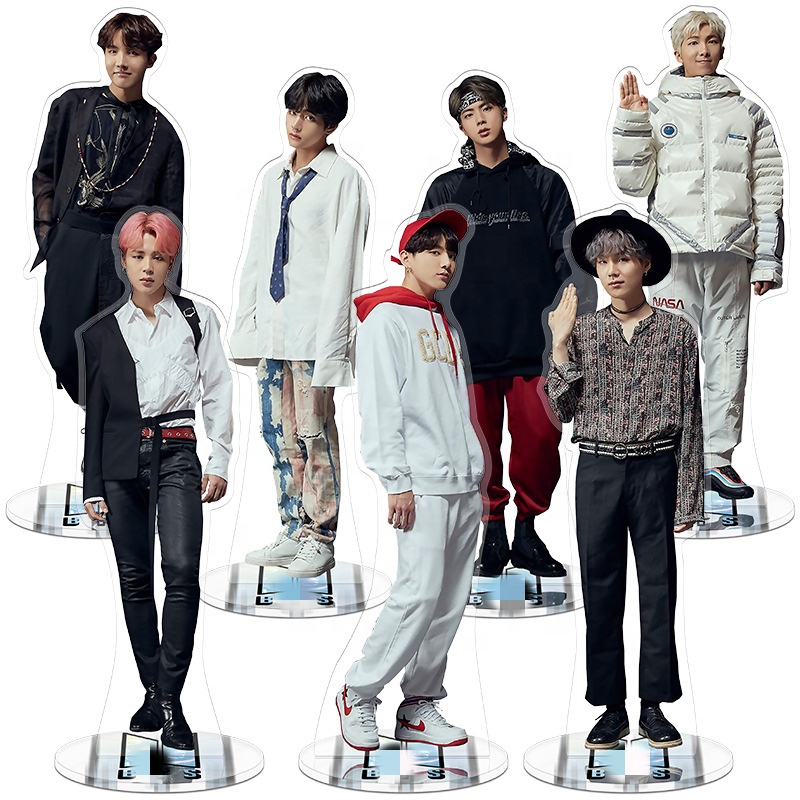 Bangtan Boys оптовая продажа Kpop Idol товар 21 см мальчик с Luv BTS прозрачная акриловая подставка