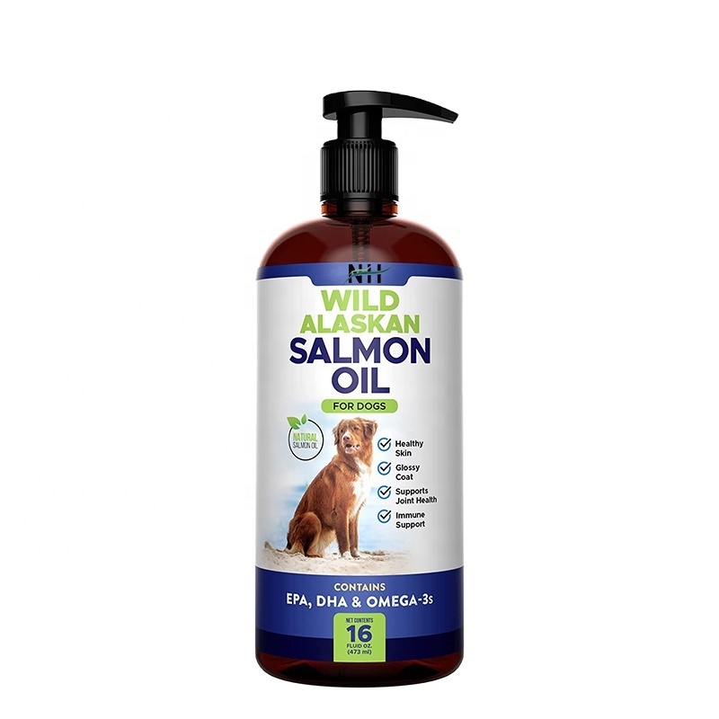 OEM/ODM Pet Salmon Oil Natural Pure Wild Salmon Oil for Dogs Skin & Coat Daily Supplement for Pets