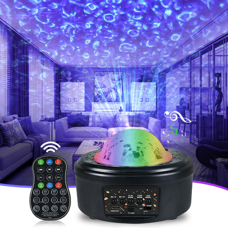 Shenzhen 10 planets led night lamps star projector magic ball rgbw ocean waves music light party laser lights for gifts kids