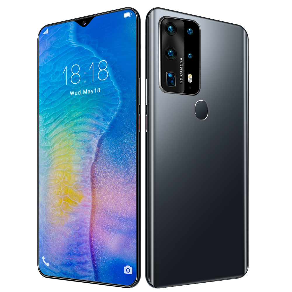Низкая цена ультра-тонкие смартфоны P40 Pro + с 6,7 дюймов сенсорный экран смартфон с распознаванием лица мобильного телефона с двумя вариантами носки сим-карты