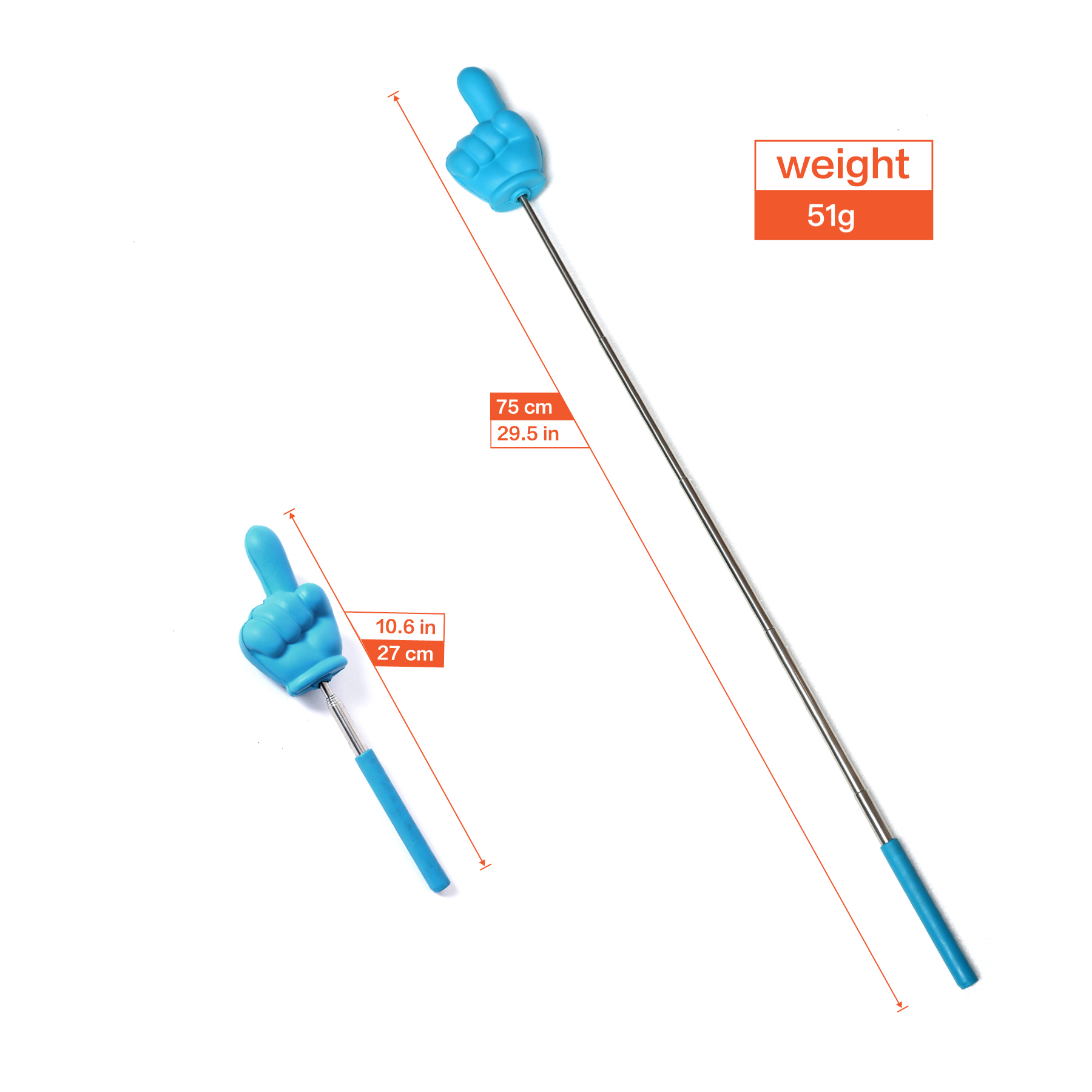 Teachers Pointer Hand Pointer Extendable Teachers Pointer Extendable 27-75cm Length