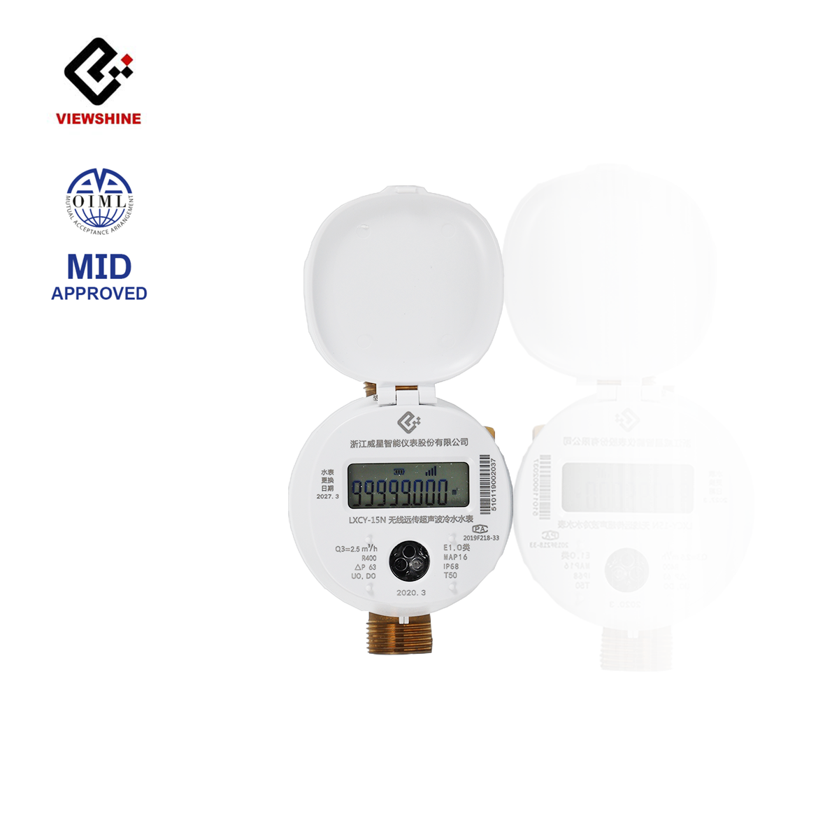 DN15 DN20 MID Сертифицированный ультразвуковой умный счетчик воды