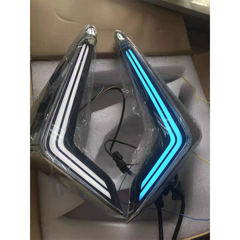 For Toyota Alphard LED DRL Daytime Running Lights Daylight Fog Lamp with Running Turn Signal