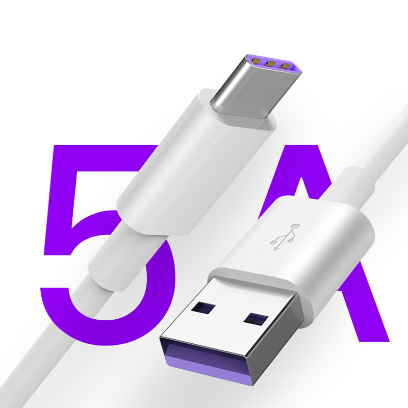 High Quality 1M 5A Super Quick Fast Charging and Data Usb Charger Type C Cable For Huawei