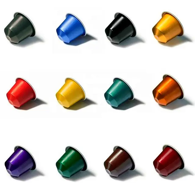 15ml Portable Colorful Empty Aluminum Nespresso Coffee Capsules with Heat Sealing foil Lid