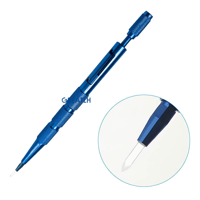 Ophthalmic Straight double lancet Sapphire Keratome knives Ophthalmic blade Ophthalmic Handle